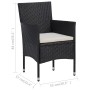 Sillas de jardín 2 unidades ratán sintético negro by vidaXL, Garden chairs - Ref: Foro24-46179, Price: 124,23 €, Discount: %