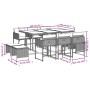 Set comedor de jardín 11 pzas con cojines ratán sintético beige by , Garden sets - Ref: Foro24-3211332, Price: 483,21 €, Disc...