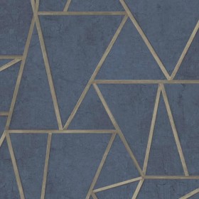DUTCH WALLCOVERINGS Papel pintado triángulos azul 