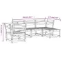 Set muebles jardín 5 pzas con cojines madera maciza pino blanco de , Conjuntos de jardín - Ref: Foro24-3216921, Precio: 589,8...
