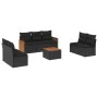 Set de sofás de jardín 8 piezas y cojines ratán sintético negro by , Garden sets - Ref: Foro24-3259962, Price: 458,23 €, Disc...