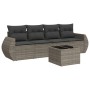 Juego de sofás jardín con cojines 5 pzas ratán sintético gris by , Garden sets - Ref: Foro24-3253427, Price: 324,35 €, Discou...