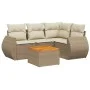 Juego de sofás jardín con cojines 5 pzas ratán sintético beige by , Garden sets - Ref: Foro24-3257318, Price: 400,63 €, Disco...