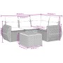 Gartensofa-Set mit 5-teiligen Kissen aus synthetischem Rattan in Beige. von , Gartensets - Ref: Foro24-3257318, Preis: 394,11...