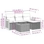 Gartensofa-Set mit 5-teiligen Kissen aus grauem synthetischem Rattan von , Gartensets - Ref: Foro24-3259995, Preis: 309,53 €,...