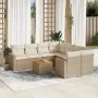 Gartensofa-Set, 9-teilig, mit Kissen, aus synthetischem Rattan in Beige. von , Gartensets - Ref: Foro24-3224049, Preis: 599,1...