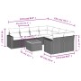 Gartensofa-Set, 9-teilig, mit Kissen, aus synthetischem Rattan in Beige. von , Gartensets - Ref: Foro24-3224049, Preis: 577,6...