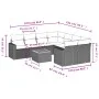 Gartensofa-Set, 9-teilig, mit Kissen, aus synthetischem Rattan in Beige. von , Gartensets - Ref: Foro24-3224049, Preis: 599,1...