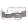 Garten-Essgruppe 7-teilig mit schwarzen Polstern aus synthetischem Rattan von , Modulare Sofas für den Außenbereich - Ref: Fo...