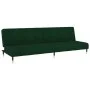 Zweiplätziges Schlafsofa aus dunkelgrünem Samtstoff von , Sofas - Ref: Foro24-375876, Preis: 263,61 €, Rabatt: %