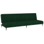 Zweiplätziges Schlafsofa aus dunkelgrünem Samtstoff von , Sofas - Ref: Foro24-375876, Preis: 258,07 €, Rabatt: %