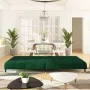 Zweiplätziges Schlafsofa aus dunkelgrünem Samtstoff von , Sofas - Ref: Foro24-375876, Preis: 263,61 €, Rabatt: %