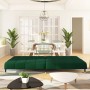 Zweiplätziges Schlafsofa aus dunkelgrünem Samtstoff von , Sofas - Ref: Foro24-375876, Preis: 258,07 €, Rabatt: %