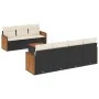 Set de sofás de jardín 8 piezas y cojines ratán sintético negro by , Garden sets - Ref: Foro24-3259886, Price: 505,45 €, Disc...