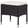 Muebles de jardín 5 piezas ratán sintético y vidrio negro de vidaXL, Conjuntos de jardín - Ref: Foro24-46175, Precio: 231,19 €
