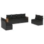 Set de sofás de jardín 8 piezas y cojines ratán sintético negro de , Conjuntos de jardín - Ref: Foro24-3259969, Precio: 461,2...