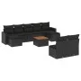 Set de sofás de jardín 10 pzas cojines ratán sintético negro by , Modular outdoor sofas - Ref: Foro24-3224319, Price: 547,17 ...