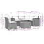 Set de sofás de jardín 6 piezas y cojines ratán sintético negro by , Garden sets - Ref: Foro24-3224124, Price: 357,85 €, Disc...