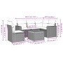 Set de sofás de jardín 6 piezas y cojines ratán sintético negro by , Garden sets - Ref: Foro24-3224124, Price: 354,93 €, Disc...