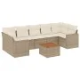 Juego de sofás de jardín con cojines beige 8 pzas ratán PE by , Garden sets - Ref: Foro24-3224035, Price: 553,93 €, Discount: %
