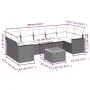 Gartensofagarnitur mit beigen Kissen, 8-teilig, aus PE-Rattan. von , Gartensets - Ref: Foro24-3224035, Preis: 553,93 €, Rabat...