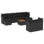 Gartensofa-Set, 10-teilig, mit schwarzen Kissen und synthetischem Rattan. von , Gartensets - Ref: Foro24-3223871, Preis: 595,...