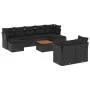 Gartensofa-Set, 10-teilig, mit schwarzen Kissen und synthetischem Rattan. von , Gartensets - Ref: Foro24-3223871, Preis: 610,...