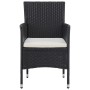 Muebles de jardín 5 piezas ratán sintético y vidrio negro de vidaXL, Conjuntos de jardín - Ref: Foro24-46175, Precio: 231,19 €