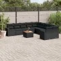 Set de sofás de jardín 11 pzas y cojines ratán sintético negro by , Modular outdoor sofas - Ref: Foro24-3224312, Price: 696,7...