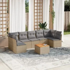 Gartensofagarnitur mit beigen Kissen, 8-teilig, aus PE-Rattan. von , Gartensets - Ref: Foro24-3223574, Preis: 450,08 €, Rabat...