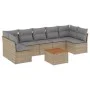 Juego de sofás de jardín con cojines beige 8 pzas ratán PE de , Conjuntos de jardín - Ref: Foro24-3223574, Precio: 451,40 €, ...
