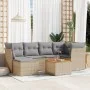 Set sofás de jardín 7 piezas y cojines ratán sintético beige de , Conjuntos de jardín - Ref: Foro24-3223749, Precio: 402,22 €...