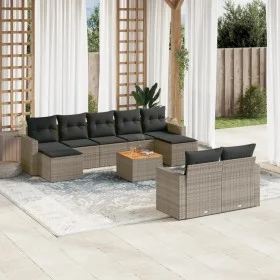 Set de sofás de jardín 10 pzas con cojines ratán sintético gris by , Modular outdoor sofas - Ref: Foro24-3224338, Price: 555,...