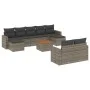 Set de sofás de jardín 10 pzas con cojines ratán sintético gris by , Modular outdoor sofas - Ref: Foro24-3224338, Price: 555,...