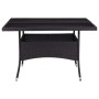 Mesa de comedor de jardín ratán sintético y vidrio negro de vidaXL, Mesas de jardín - Ref: Foro24-46189, Precio: 150,91 €, De...