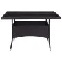 Synthetic rattan and black glass garden dining table by vidaXL, Garden tables - Ref: Foro24-46189, Price: 175,10 €, Discount: %