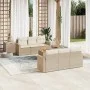 Set sofás de jardín 7 piezas y cojines ratán sintético beige by , Garden sets - Ref: Foro24-3224014, Price: 493,69 €, Discoun...