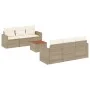 Set sofás de jardín 7 piezas y cojines ratán sintético beige by , Garden sets - Ref: Foro24-3224014, Price: 493,69 €, Discoun...