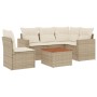 Juego de sofás jardín con cojines 6 pzas ratán sintético beige by , Garden sets - Ref: Foro24-3224126, Price: 393,53 €, Disco...