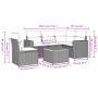 Gartensofa-Set mit 6-teiligen Kissen aus synthetischem Rattan in Beige. von , Gartensets - Ref: Foro24-3224126, Preis: 393,53...