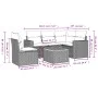 Gartensofa-Set mit 6-teiligen Kissen aus synthetischem Rattan in Beige. von , Gartensets - Ref: Foro24-3224126, Preis: 423,02...
