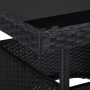 Muebles de jardín 5 piezas ratán sintético y vidrio negro de vidaXL, Conjuntos de jardín - Ref: Foro24-46175, Precio: 231,19 €