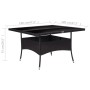 Synthetic rattan and black glass garden dining table by vidaXL, Garden tables - Ref: Foro24-46189, Price: 150,91 €, Discount: %