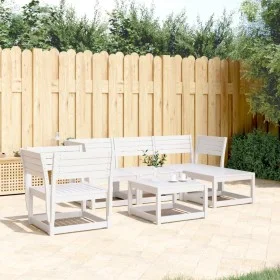Juego de sofás de jardín 5 piezas madera maciza de pino blanco de , Conjuntos de jardín - Ref: Foro24-3216916, Precio: 473,53...