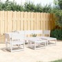 Juego de sofás de jardín 5 piezas madera maciza de pino blanco by , Garden sets - Ref: Foro24-3216916, Price: 479,72 €, Disco...