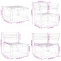 Gartensitzgruppe 5-teilig Massivholz Kiefer Weiß von , Gartensets - Ref: Foro24-3216916, Preis: 479,72 €, Rabatt: %