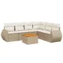Set sofás de jardín 7 piezas y cojines ratán sintético beige by , Garden sets - Ref: Foro24-3257353, Price: 504,16 €, Discoun...