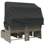 Sofá de jardín 2 plazas con toldo y taburetes ratán PE gris by , Outdoor sofas - Ref: Foro24-365801, Price: 306,94 €, Discoun...