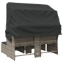 Sofá de jardín 2 plazas con toldo y taburetes ratán PE gris by , Outdoor sofas - Ref: Foro24-365801, Price: 266,91 €, Discoun...