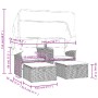 Gartensofa für 2 Personen mit Markise und Hockern aus grauem PE-Rattan. von , Outdoor-Sofas - Ref: Foro24-365801, Preis: 266,...